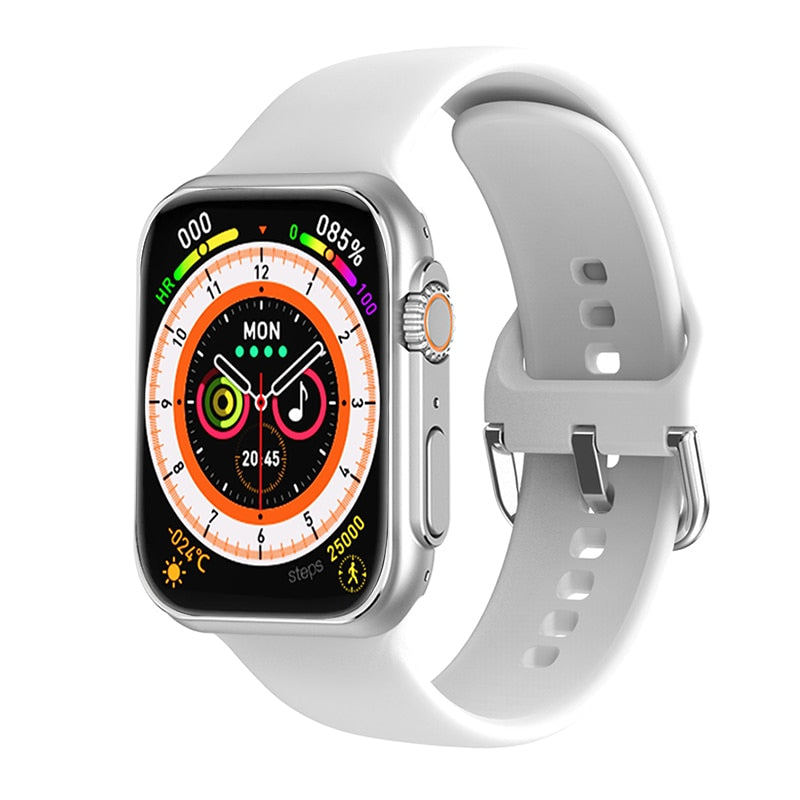 Sraith Faire Cliste NUA Ultra Men 8 Smartwatch Rochtana Doras NFC Do Bandaí Faire Fón Android Apple