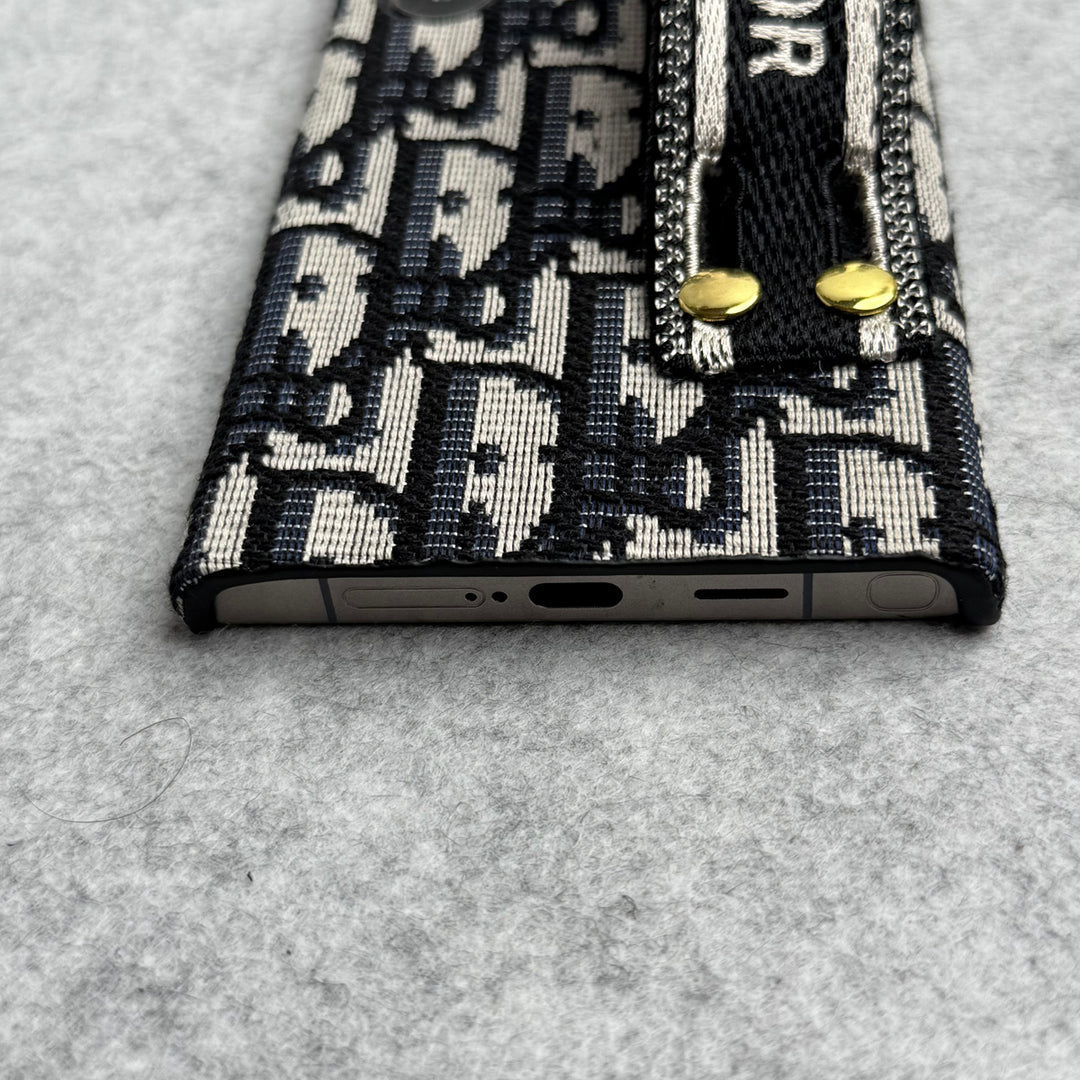 Luxusní pouzdro se vzorem pásu značky C Dior pro Samsung Galaxy