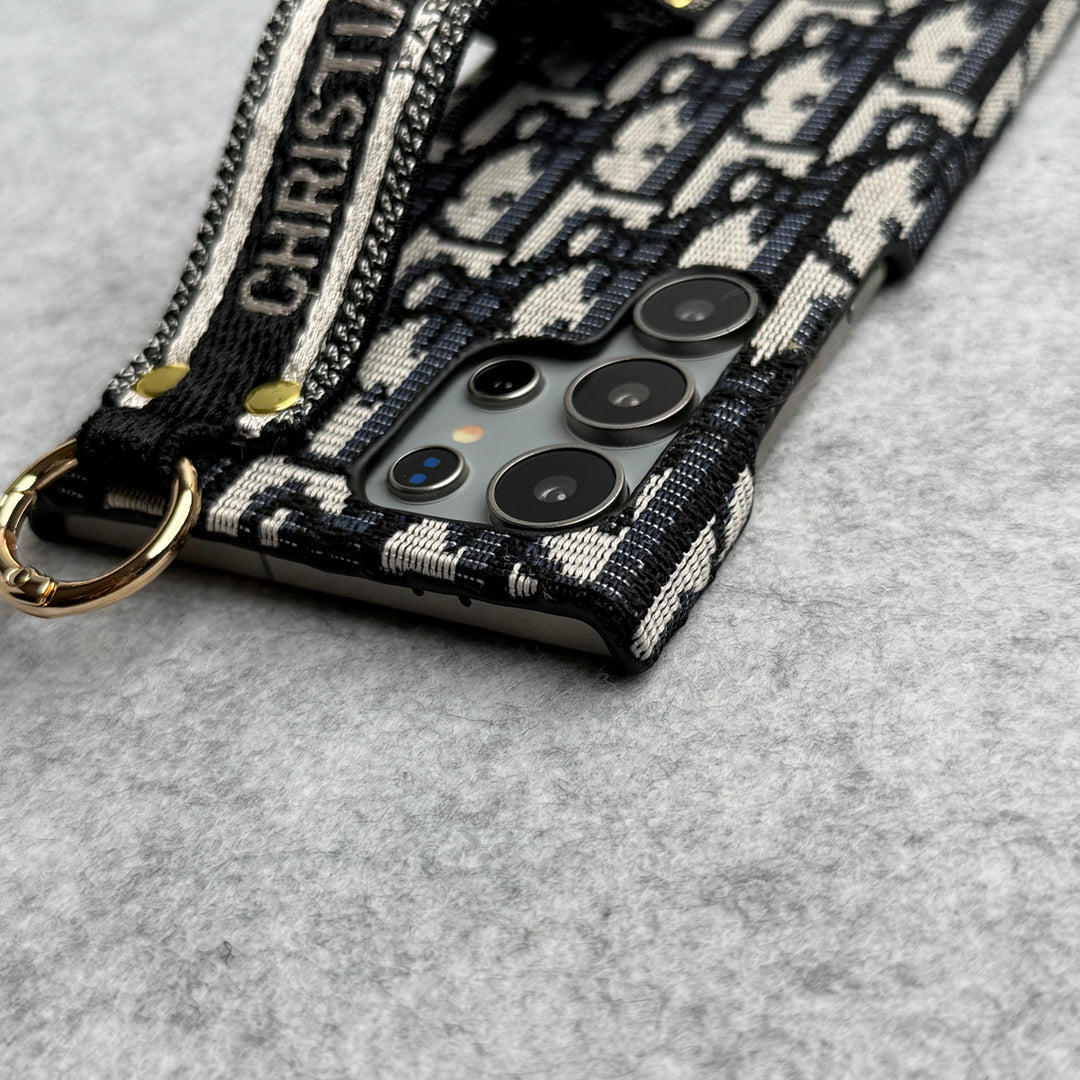 Luxusní pouzdro se vzorem pásu značky C Dior pro Samsung Galaxy