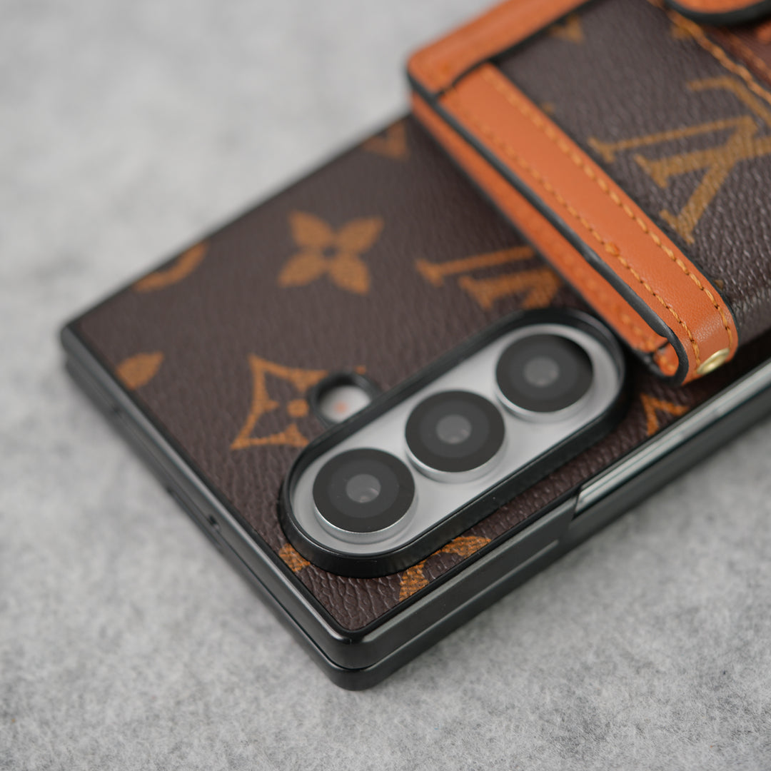 Étui à bandoulière pour porte-cartes de marque de luxe, étui pour Samsung Z Fold