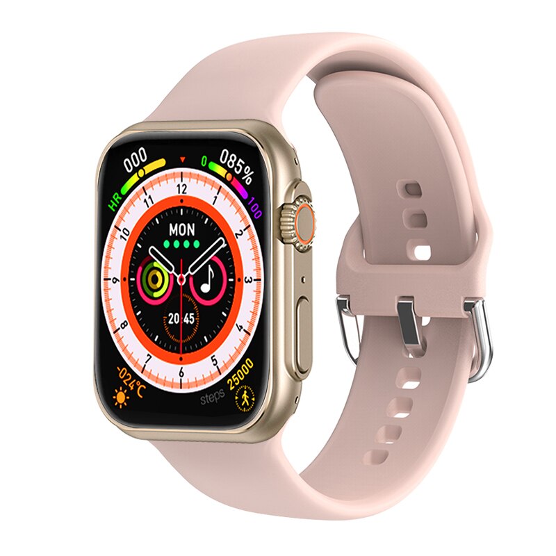 Sraith Faire Cliste NUA Ultra Men 8 Smartwatch Rochtana Doras NFC Do Bandaí Faire Fón Android Apple