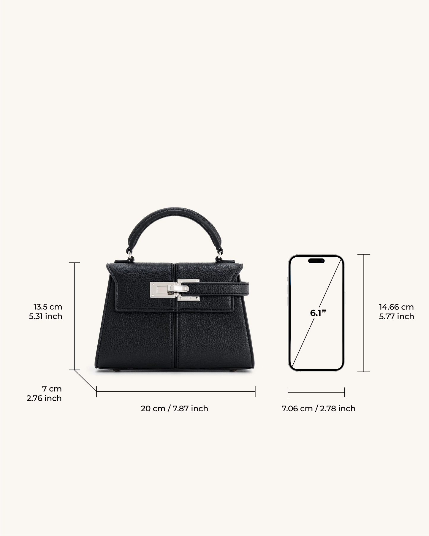 Taška Elise Top Handle Bag - Černá