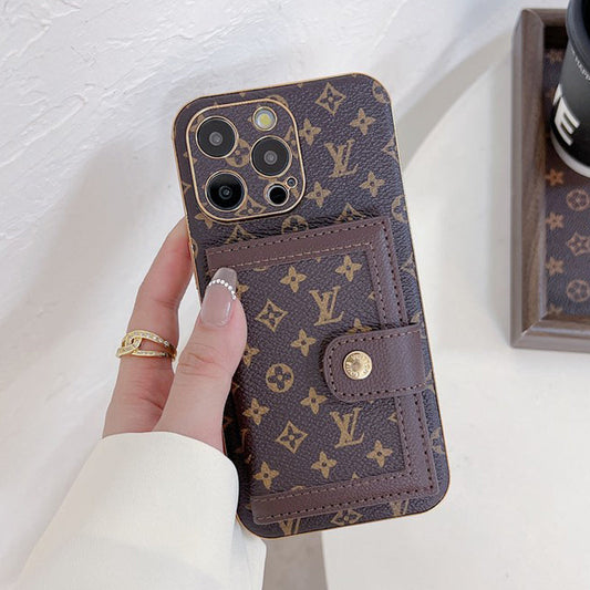 Luksus klassisk farve kort taske iPhone etui