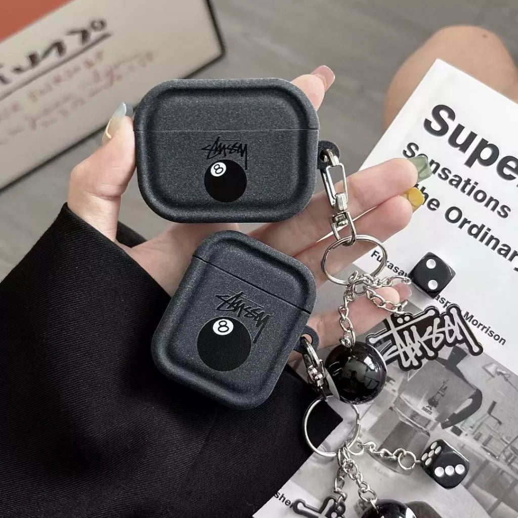 Etui na słuchawki AirPods z 8 kulkami i brelokiem
