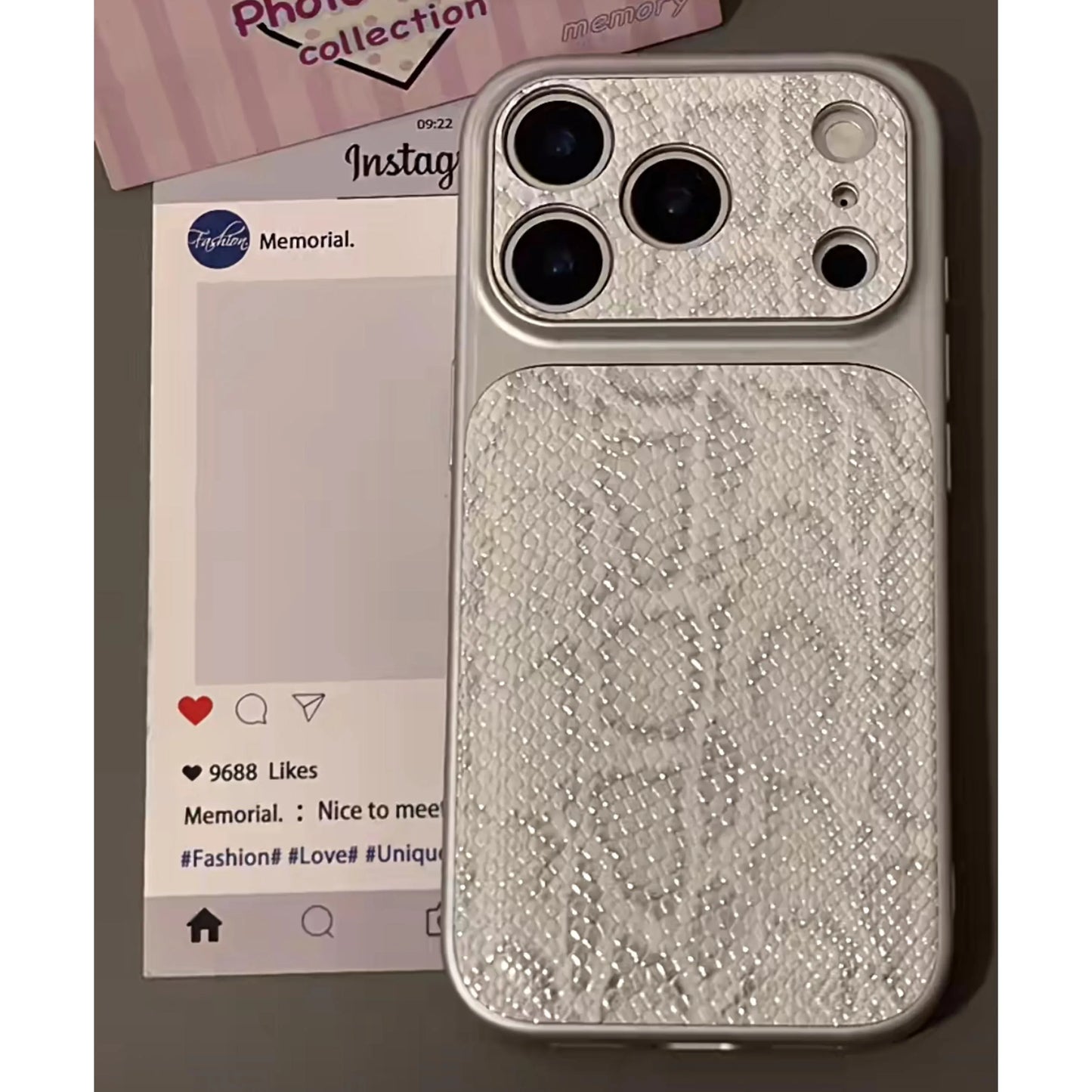 Textura de piel de serpiente de lujo Funda y vinilo para iPhone