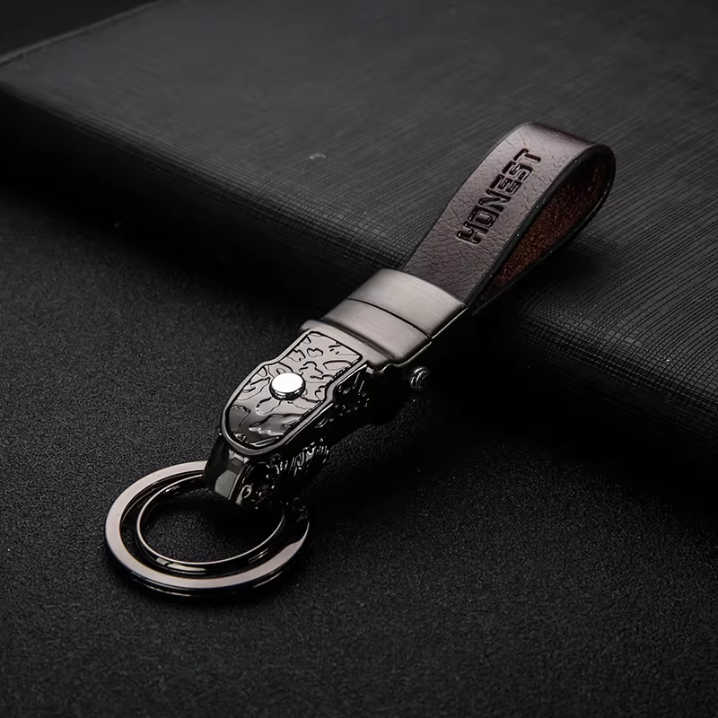 Chaveiro de couro genuíno para carro – chaveiro premium para homens