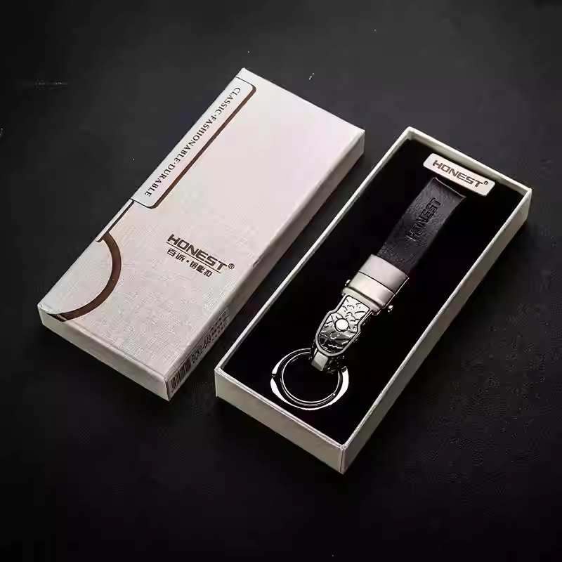 Chaveiro de couro genuíno para carro – chaveiro premium para homens