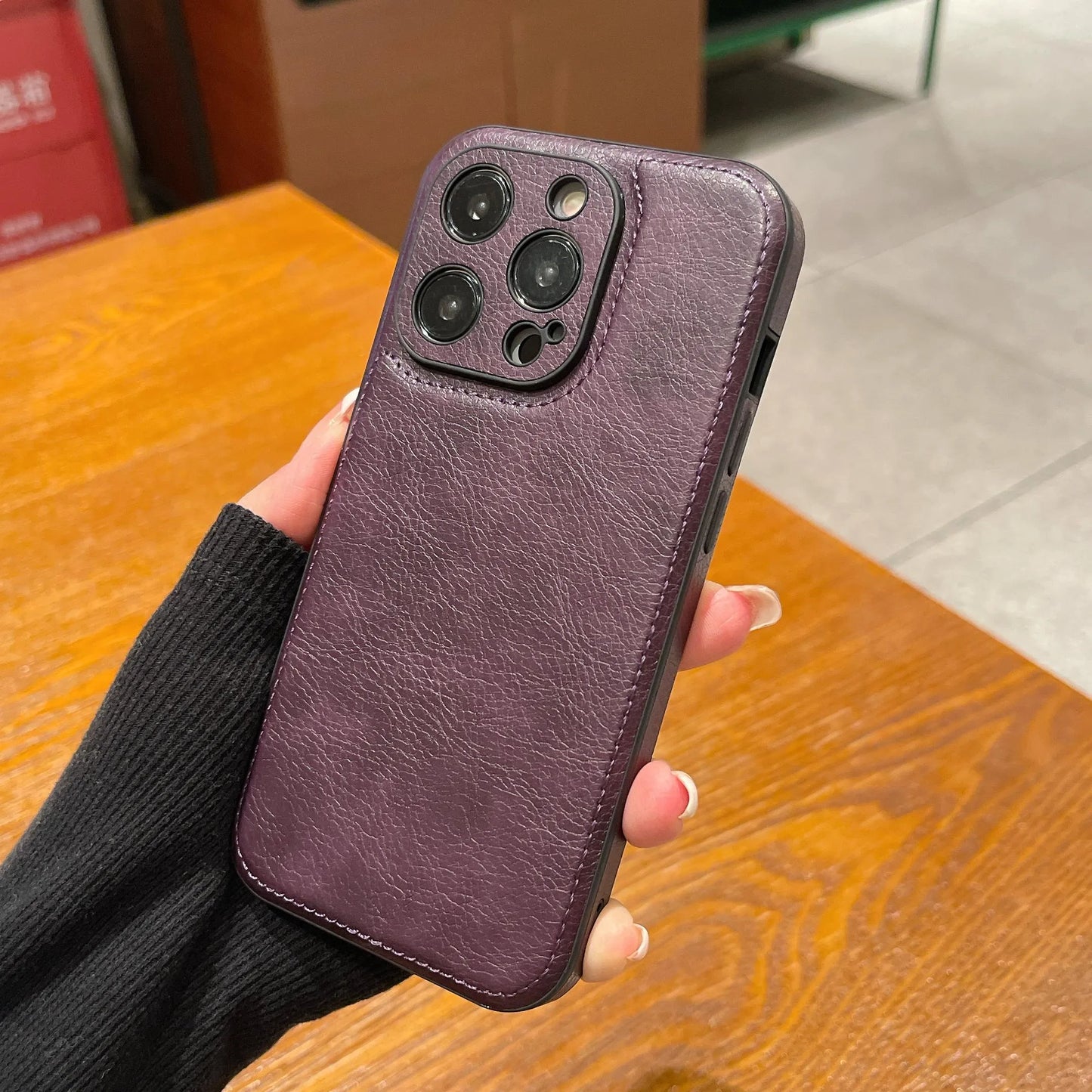 Prémiové vintage kožené pouzdro na iPhone – Soft Touch nárazuvzdorný ochranný kryt