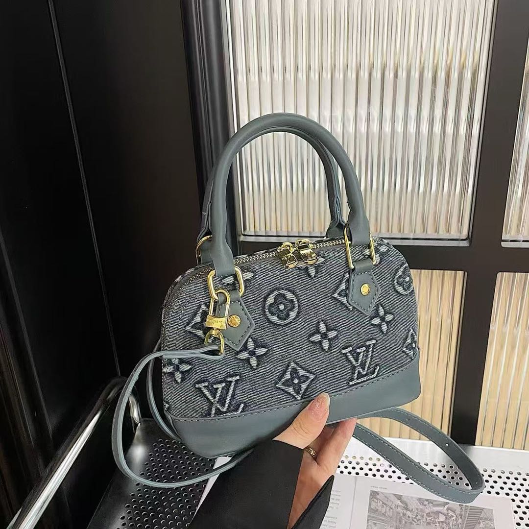 Vintage Denim Mini Torba Dome, Torebka & Torba Crossbody