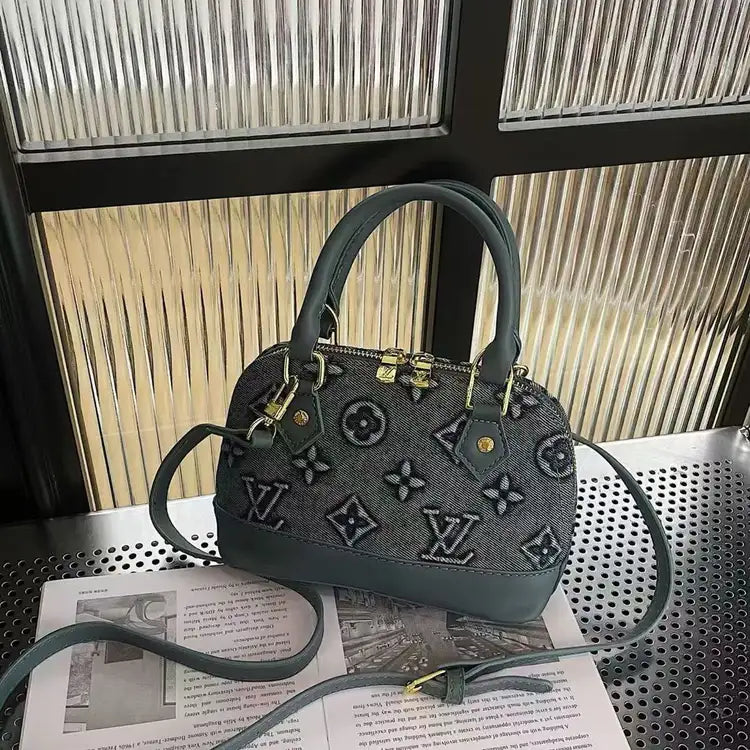 Vintage Denim Mini Torba Dome, Torebka & Torba Crossbody