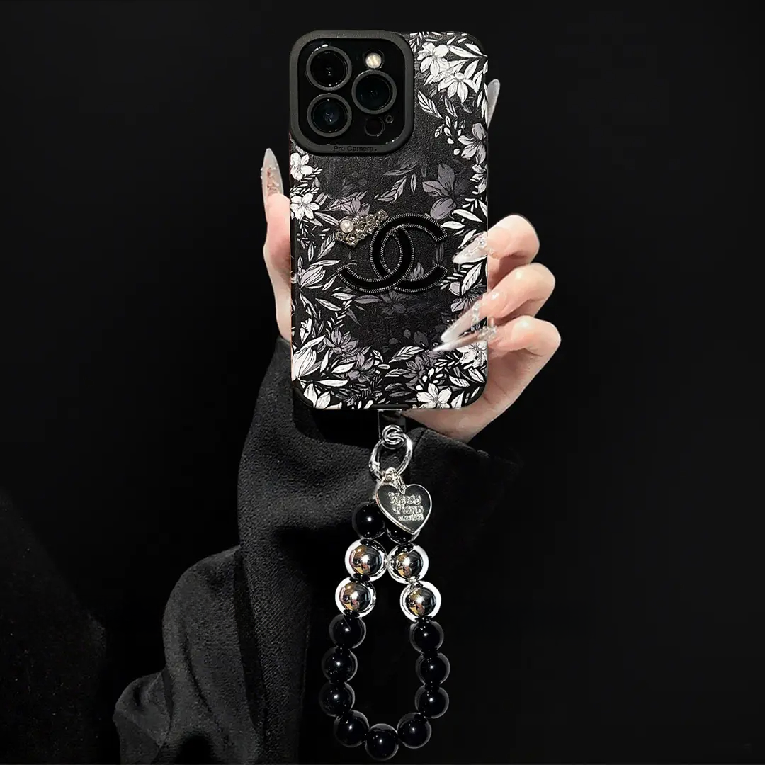 Cás Bláthanna Leathar Só Lambskin le haghaidh iPhone – Cosaint Lánlionsa