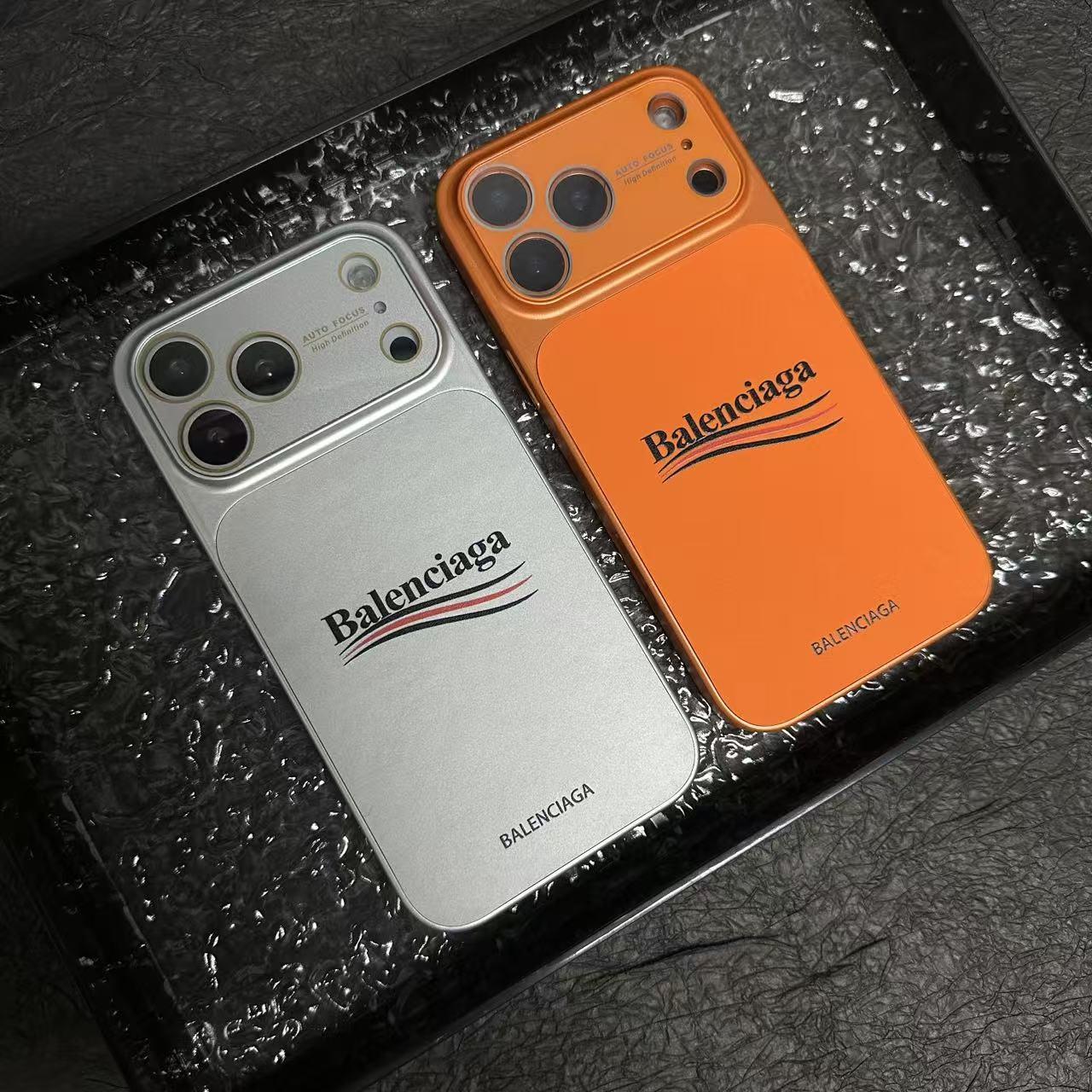 Coque de protection mate pour iPhone inspirée de Balenciaga avec protection intégrale des objectifs