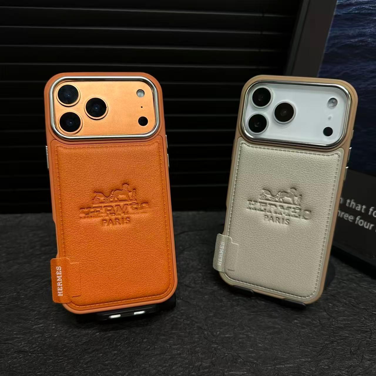 Capa flip de couro luxuosa – Proteção de lente premium