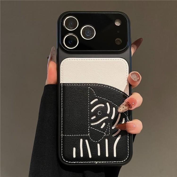 2026 Neue Premium-Leder-iPhone-Hülle mit Kartenfach – limitierte Auflage „Jahr des Pferdes“.