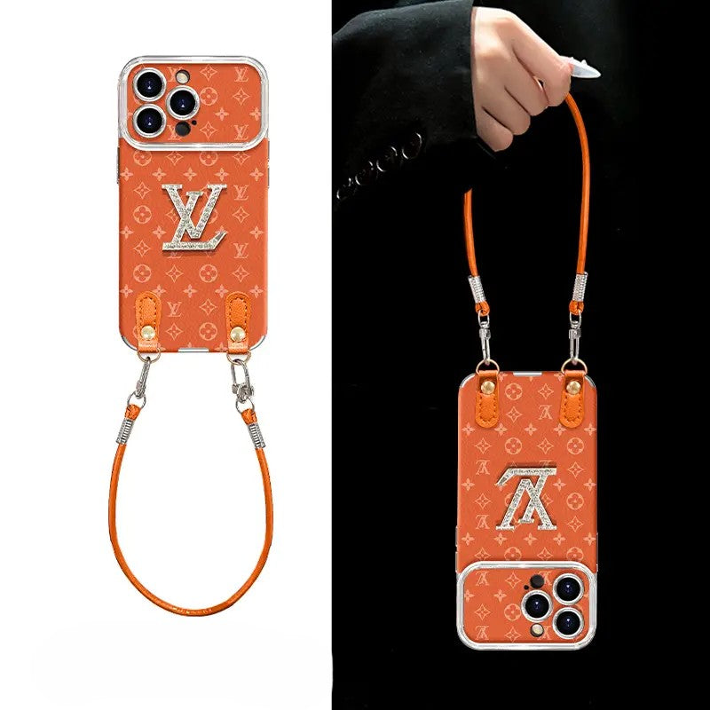 Luksusowe etui na telefon typu crossbody z paskiem