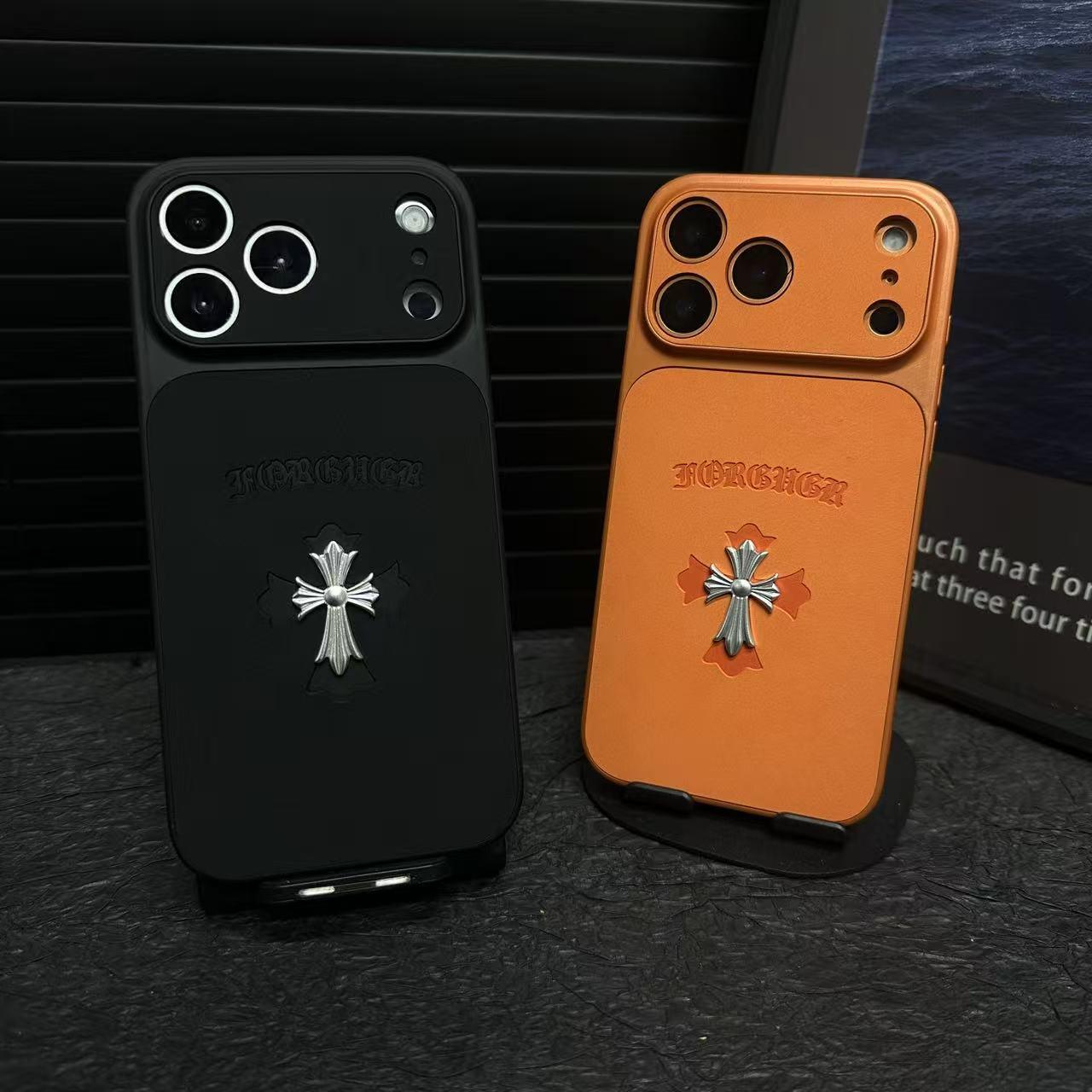 Kožené pouzdro Chrome Hearts Cross na iPhone