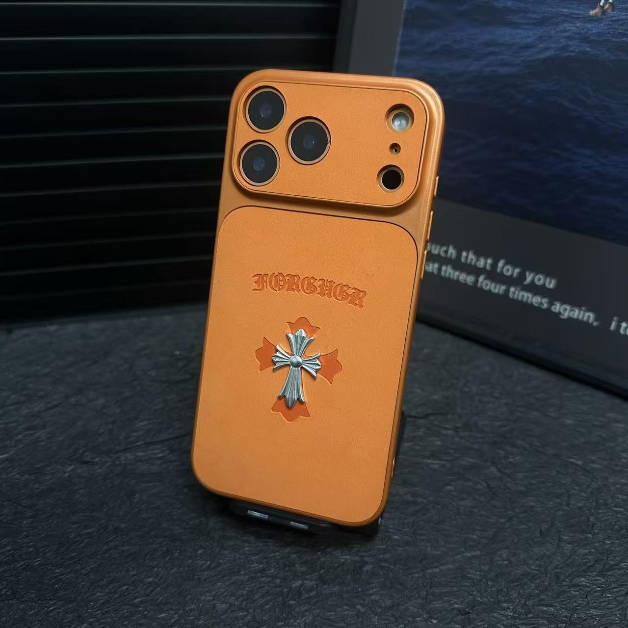 Kožené pouzdro Chrome Hearts Cross na iPhone