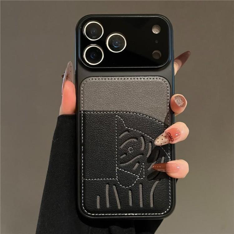 2026 Neue Premium-Leder-iPhone-Hülle mit Kartenfach – limitierte Auflage „Jahr des Pferdes“.