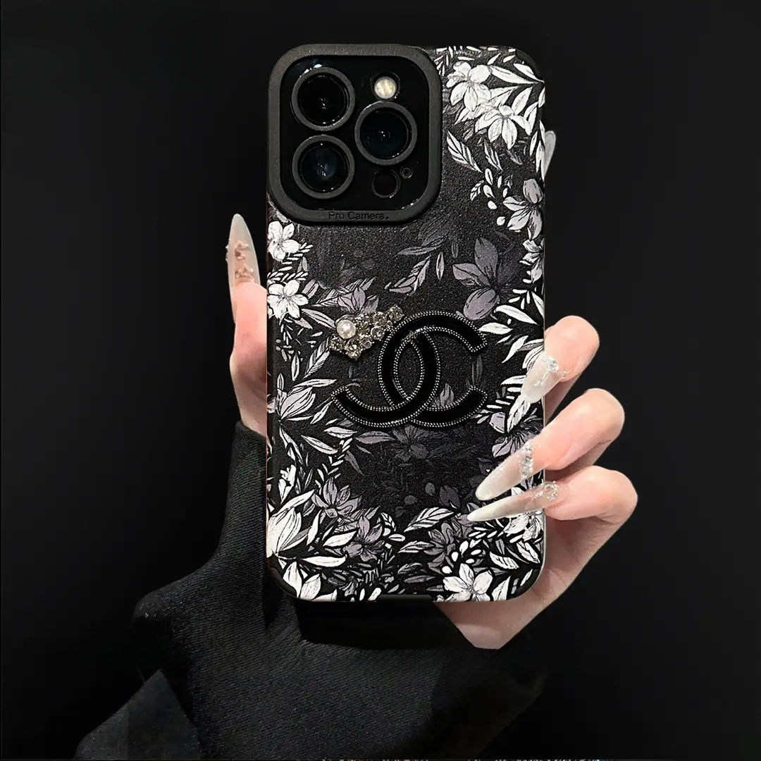 Cás Bláthanna Leathar Só Lambskin le haghaidh iPhone – Cosaint Lánlionsa