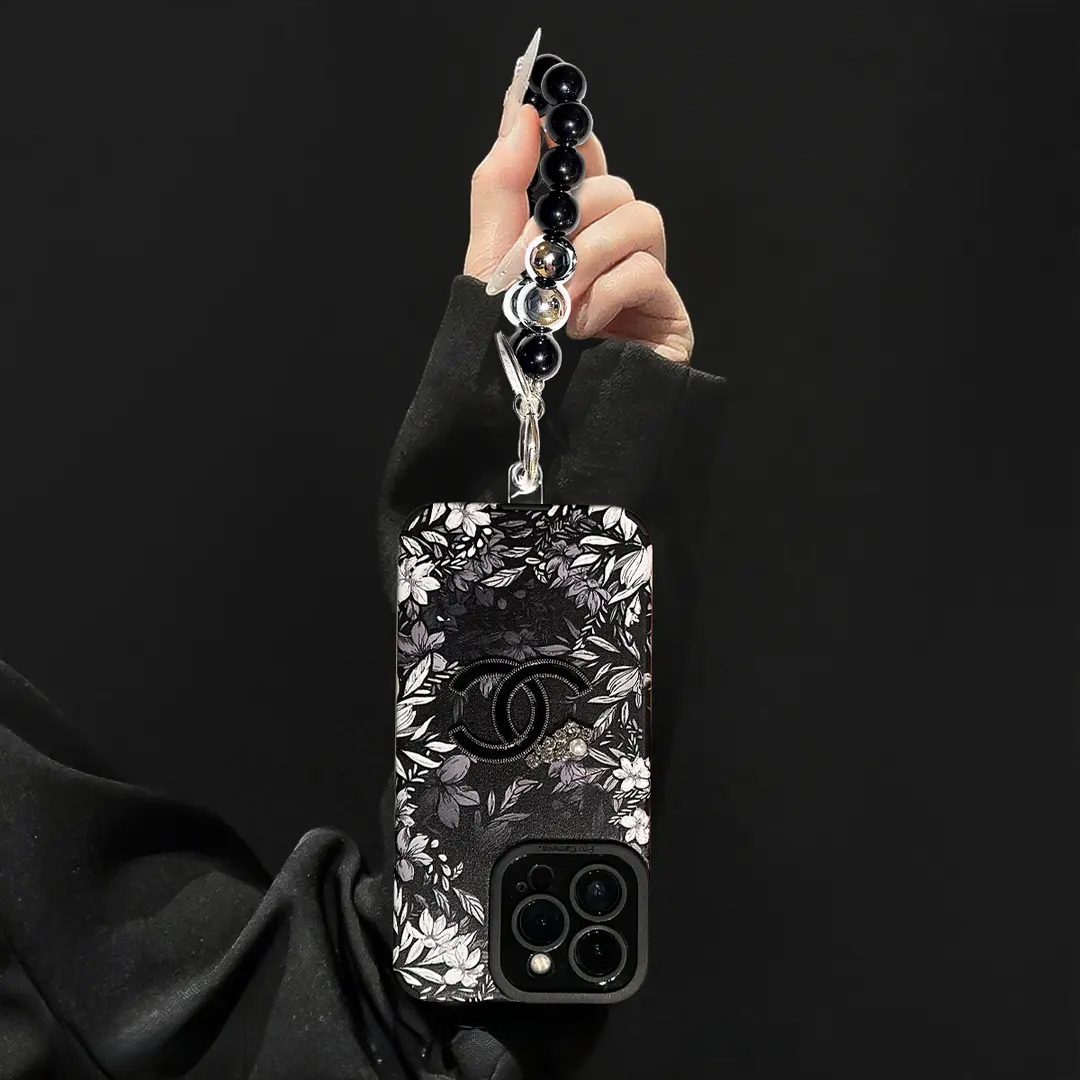 Cás Bláthanna Leathar Só Lambskin le haghaidh iPhone – Cosaint Lánlionsa