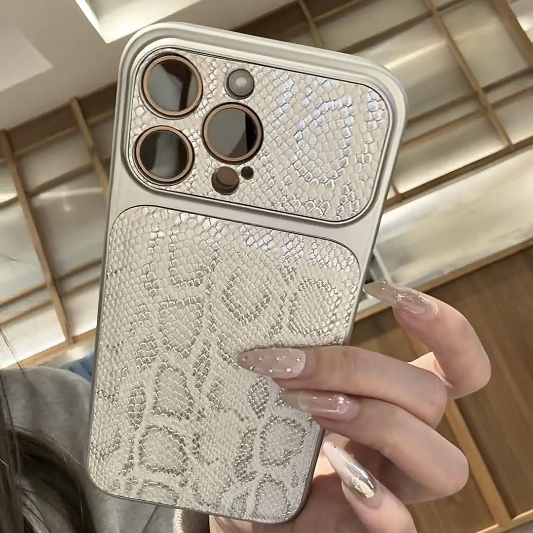 Textura de piel de serpiente de lujo Funda y vinilo para iPhone