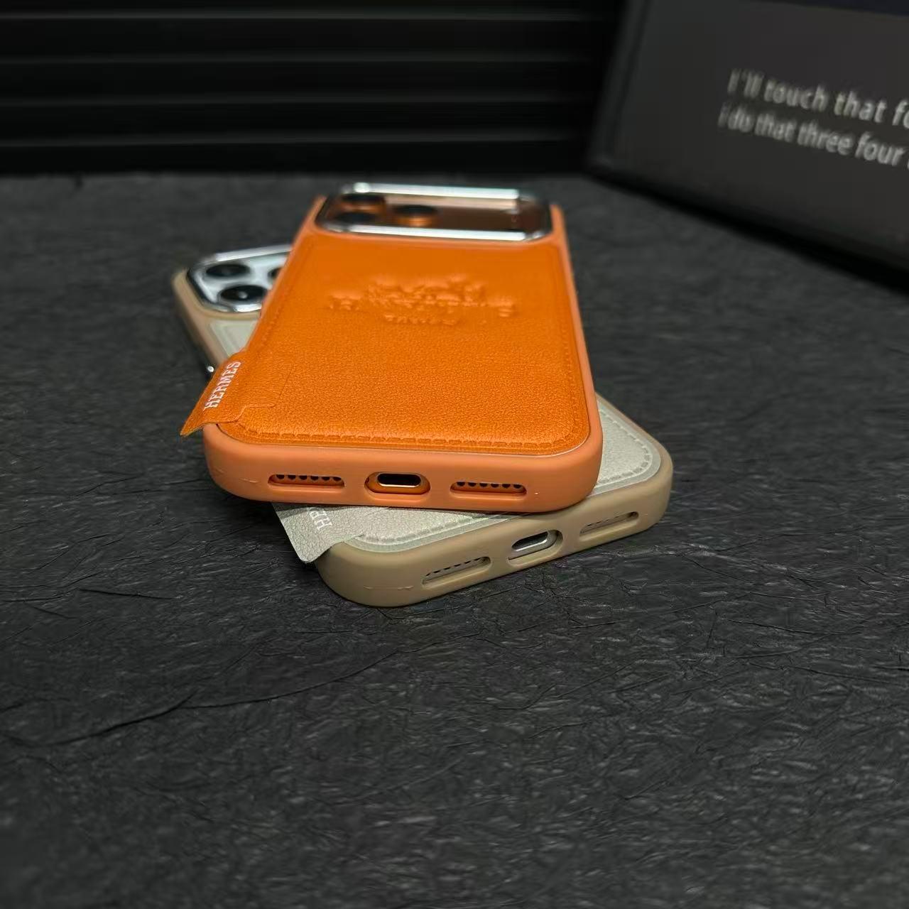 Capa flip de couro luxuosa – Proteção de lente premium