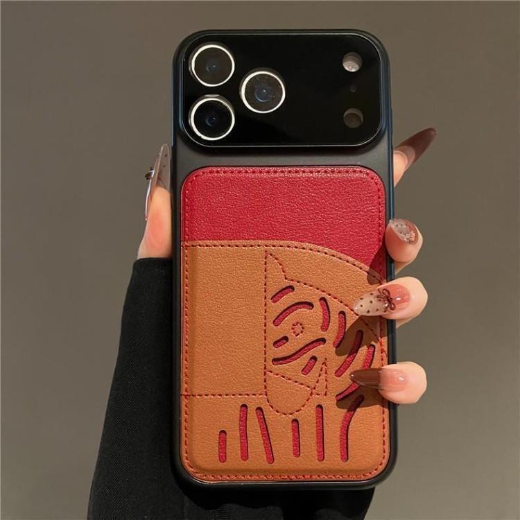 2026 Neue Premium-Leder-iPhone-Hülle mit Kartenfach – limitierte Auflage „Jahr des Pferdes“.