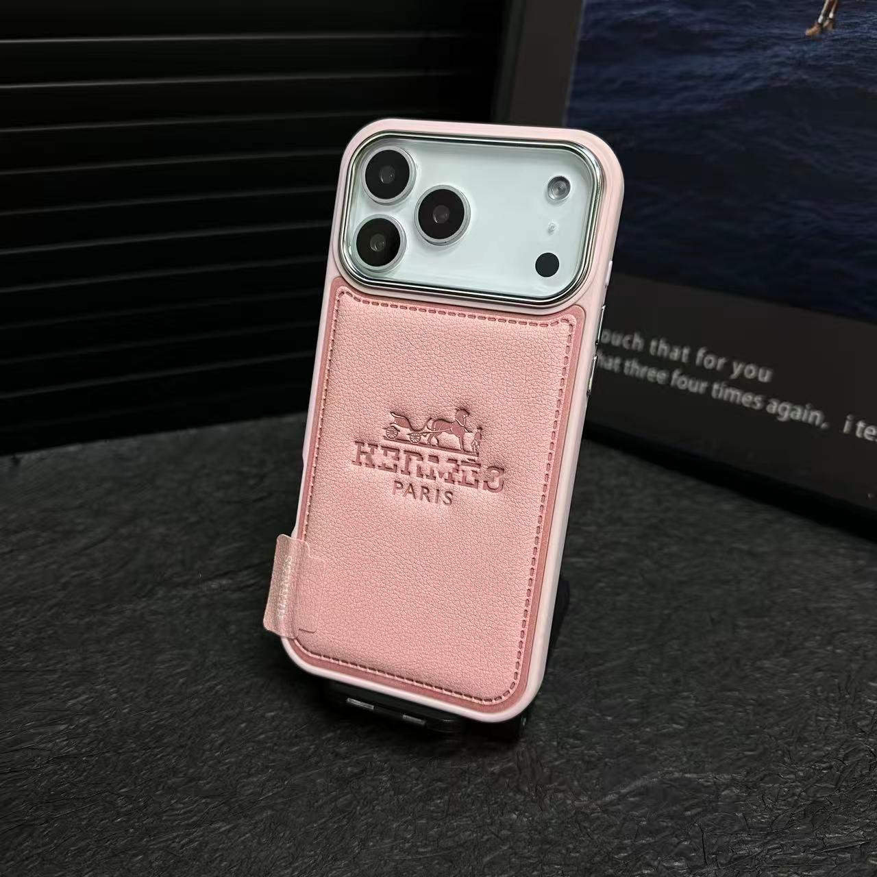 Capa flip de couro luxuosa – Proteção de lente premium