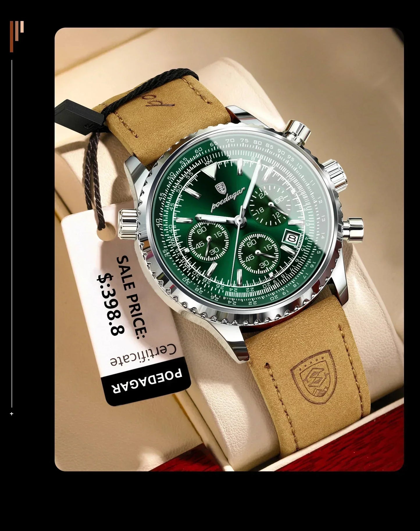 Mystic Veil Phantom Quartz – Opplyst Blackstone Luxury Watch