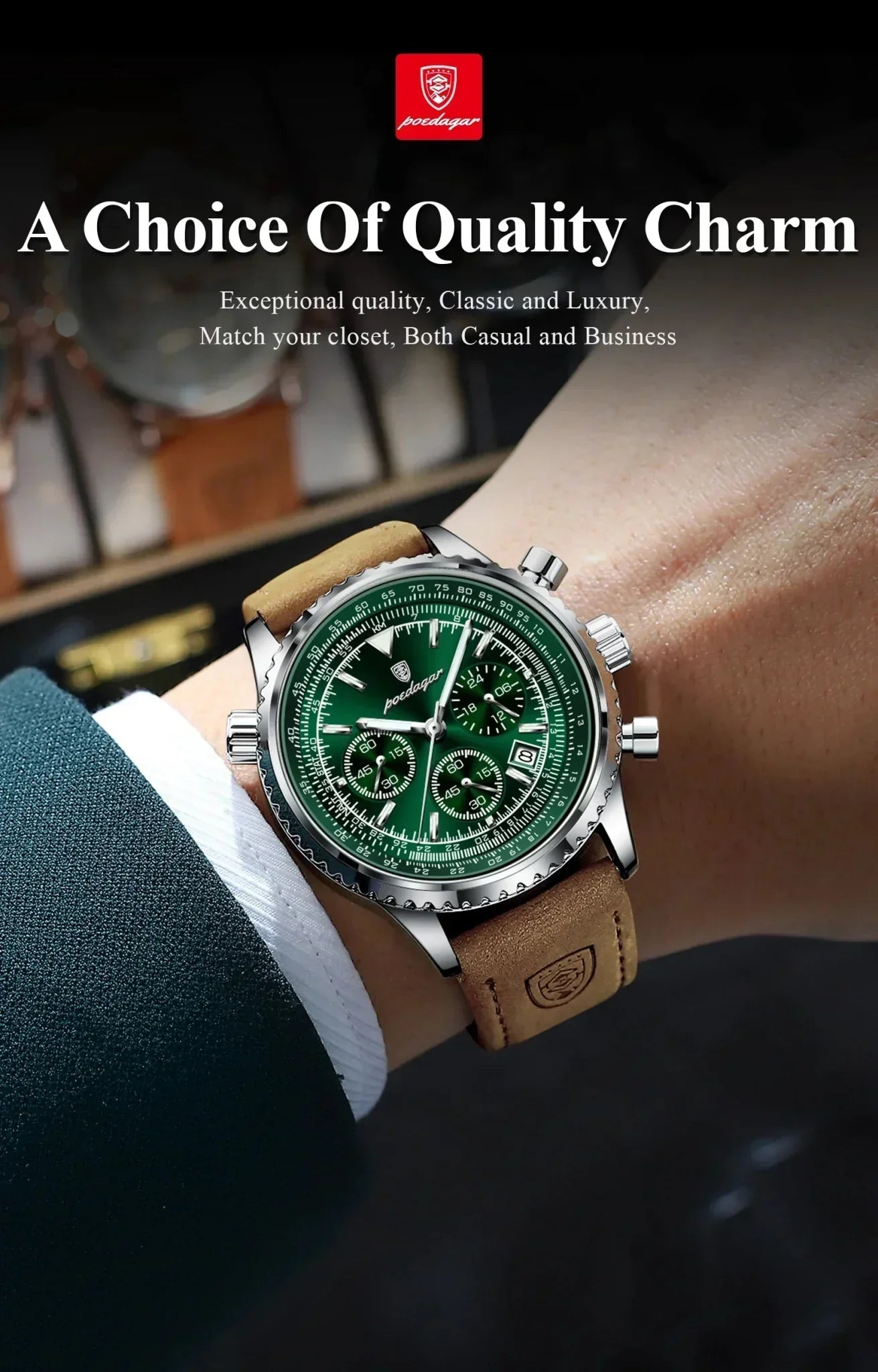 Mystic Veil Phantom Quartz – Opplyst Blackstone Luxury Watch