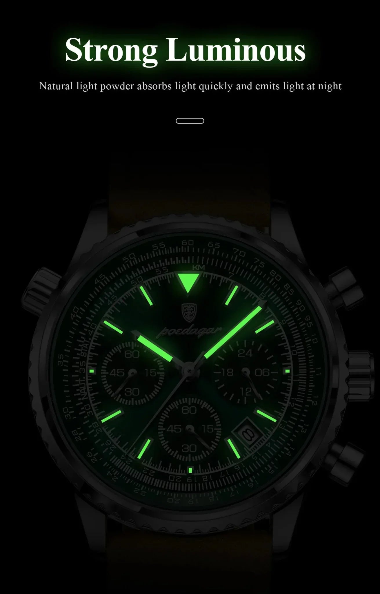 Mystic Veil Phantom Quartz – Opplyst Blackstone Luxury Watch
