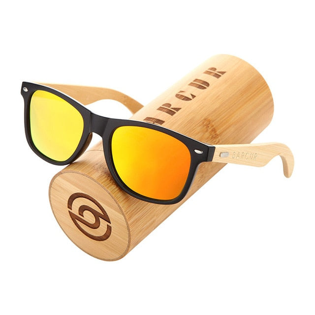 BARCUR polarizirane sunčane naočale od bambusa Muške drvene sunčane naočale Ženske marke Originalne drvene naočale Oculos de sol masculino
