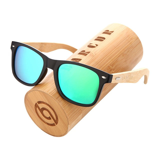 BARCUR polarizirane sunčane naočale od bambusa Muške drvene sunčane naočale Ženske marke Originalne drvene naočale Oculos de sol masculino