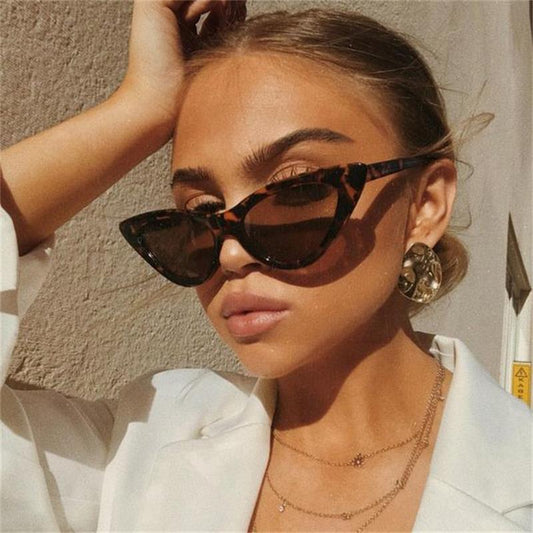 kočičí oční stíny pro ženy módní sluneční brýle značky dámské vintage retro trojúhelníkové brýle oculos dámské sluneční brýle Sexy