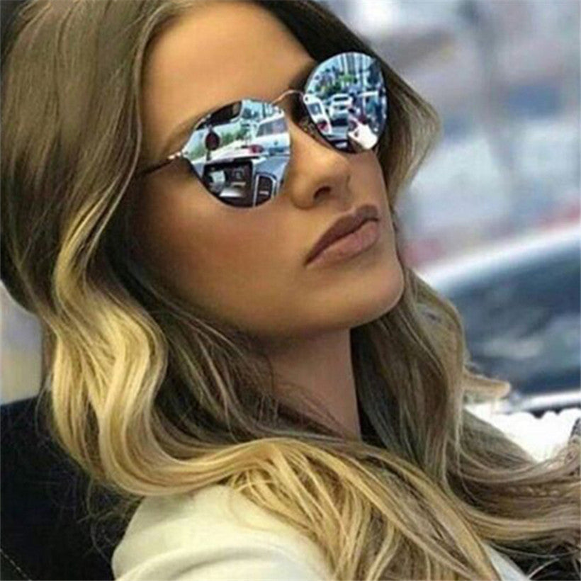 NYWOOH Cat Eye Solbriller Dame Luksus Coating Spejl Solbriller Kvinde Retro Metal Eyewear UV400