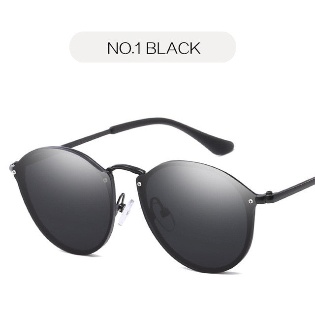 NYWOOH Cat Eye Solbriller Dame Luksus Coating Spejl Solbriller Kvinde Retro Metal Eyewear UV400