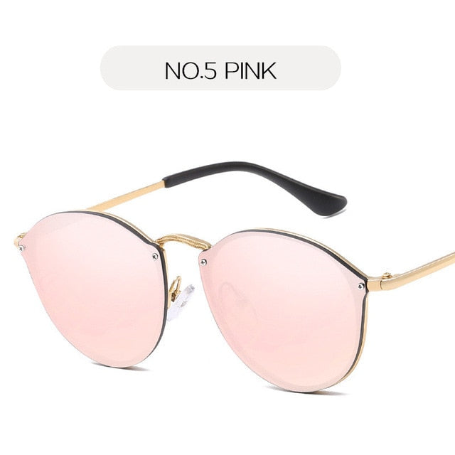NYWOOH Cat Eye Solbriller Dame Luksus Coating Spejl Solbriller Kvinde Retro Metal Eyewear UV400