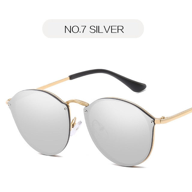 NYWOOH Cat Eye Solbriller Dame Luksus Coating Spejl Solbriller Kvinde Retro Metal Eyewear UV400