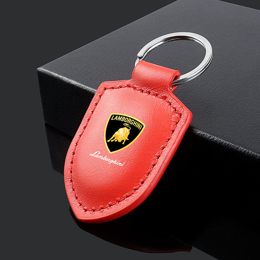 Originální kožená klíčenka Lamborghini Crest Emblem
