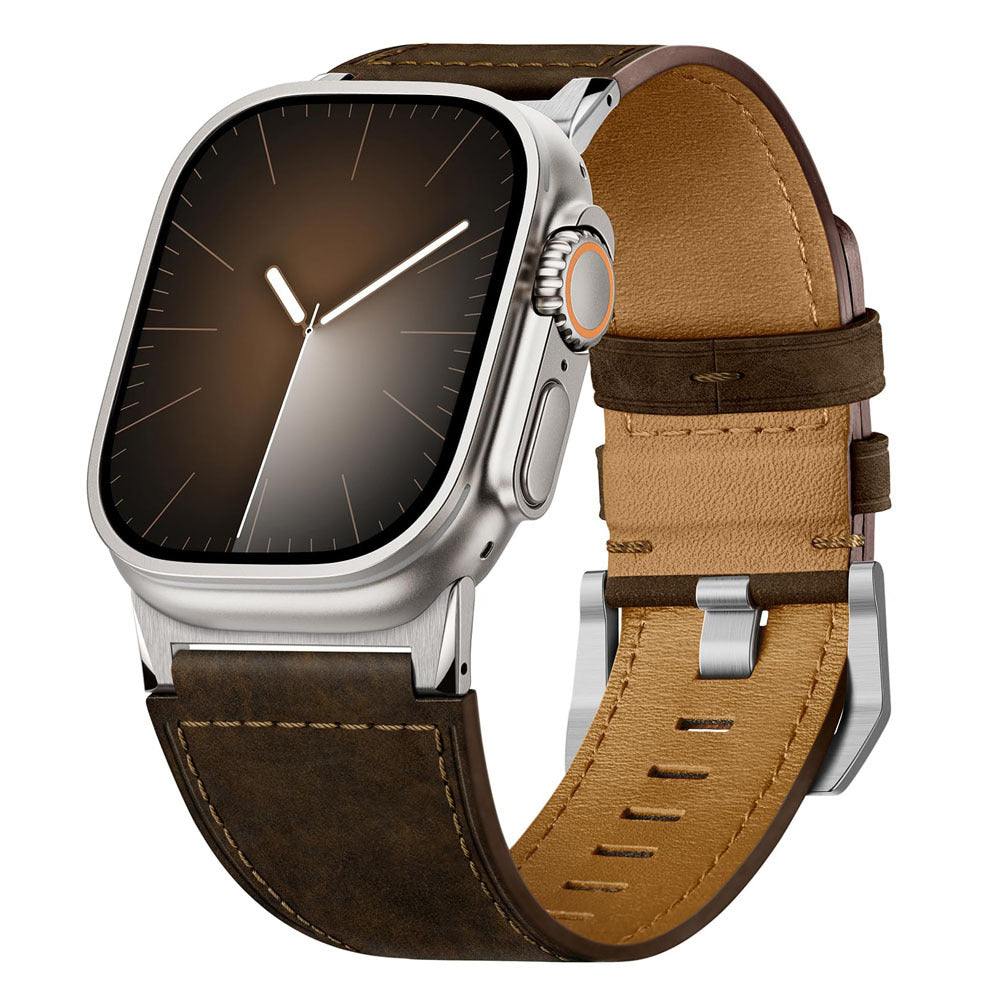 Correa de cuero genuino para Apple Watch Ultra