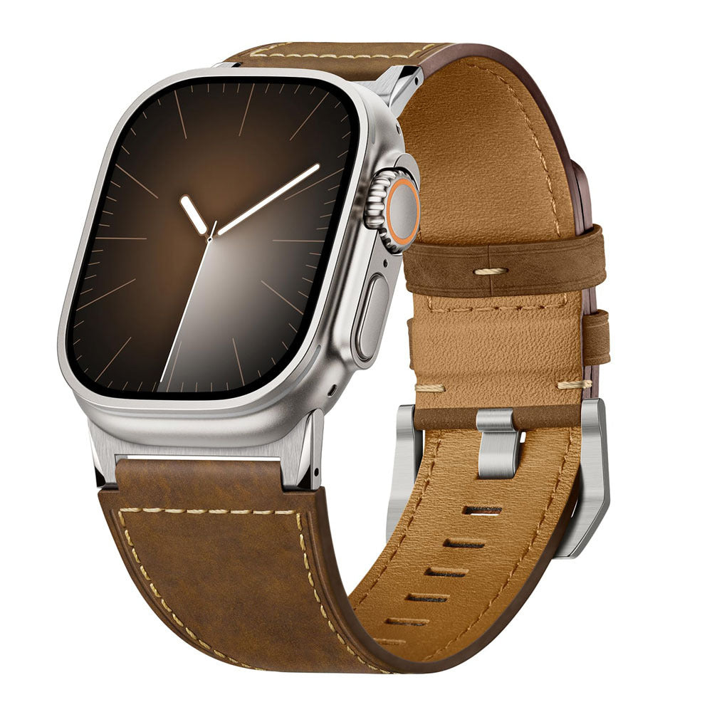 Correa de cuero genuino para Apple Watch Ultra