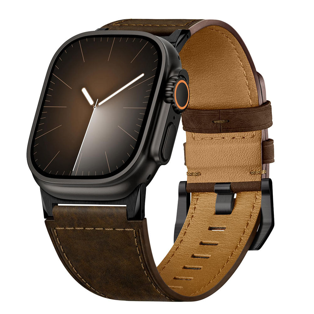 Correa de cuero genuino para Apple Watch Ultra